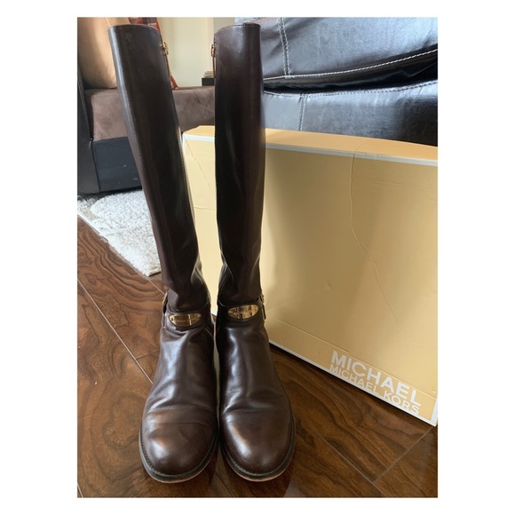 Michael Kors riding leather tall boots, size 9.5 - Picture 3 of 4